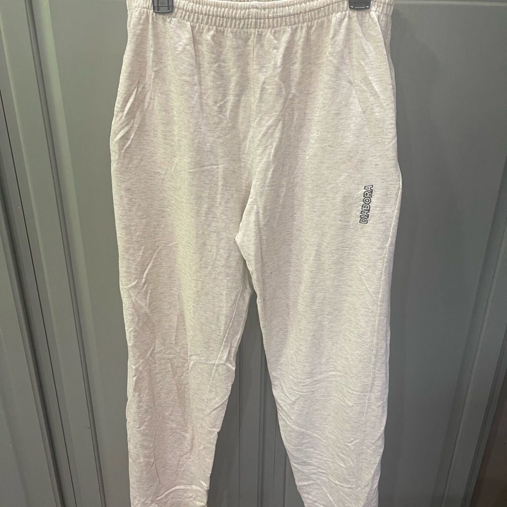 Diadora White Sweatpants Relaxed Fit Joggers